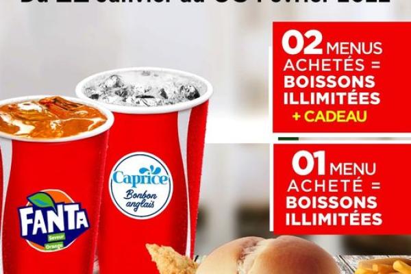 Profitez des offres de KFC jusqu'au 05 février.