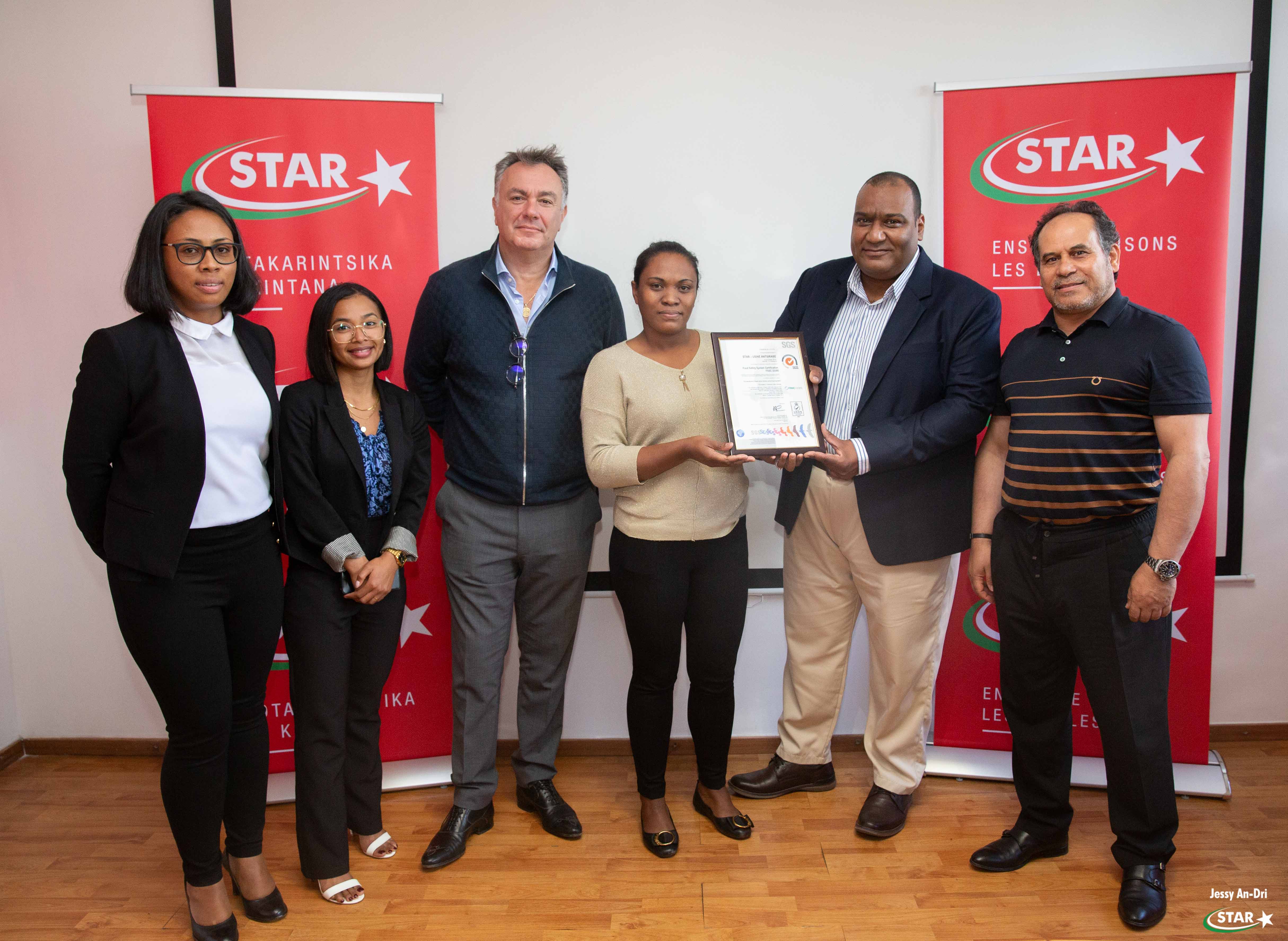 3 certificats délivrés par la SGS pour STAR