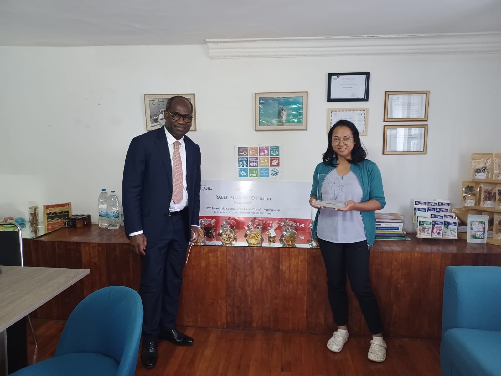 Visite de l'équipe du Fonds Pierre Castel