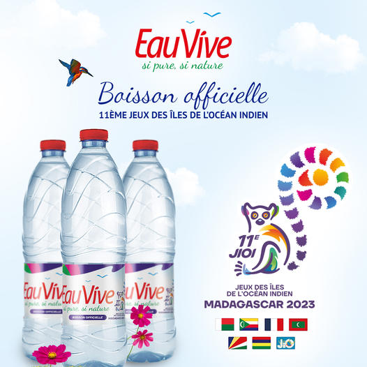 Eau Vive, boisson officielle des Jeux des Iles de l'Océan Indien 2023